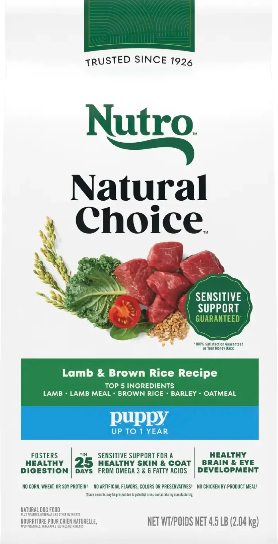 Nutro Natural Choice Lamb & Brown Rice Puppy Dry Food 4.5-lb
