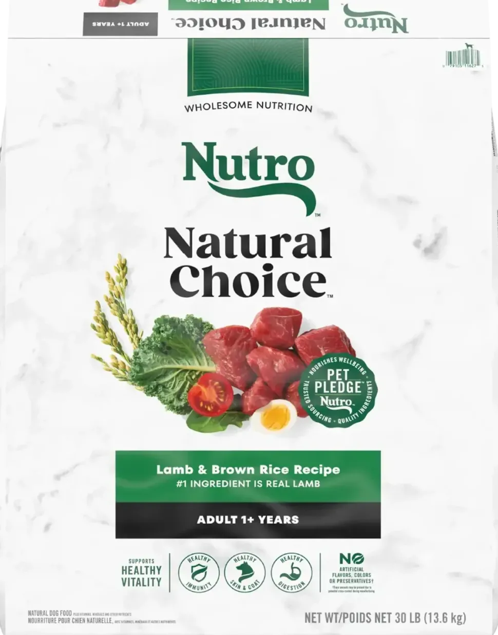 Nutro Natural Choice Lamb & Brown Rice Adult Dry Dog Food 30-lb