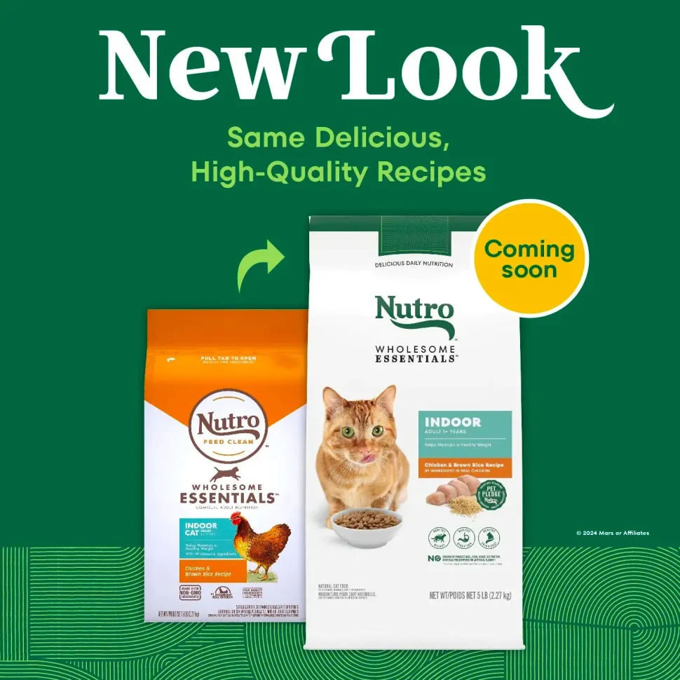 Nutro Wholesome Essentials Chicken & Brown Rice Healthy Weight Indoor Adult Dry Cat Food 5-lb