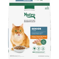 Nutro Wholesome Essentials Chicken & Brown Rice Recipe Senior Dry Cat Food 14-lb