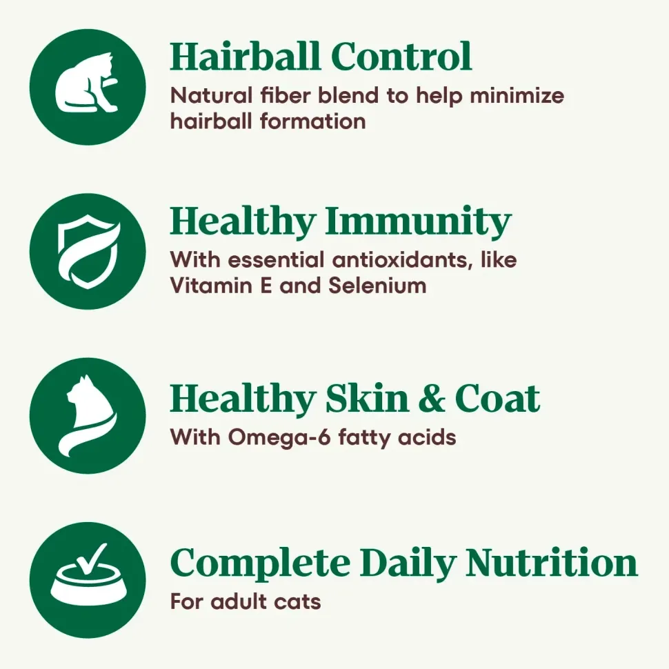 Nutro Wholesome Essentials Chicken & Brown Rice Hairball Control Adult Dry Cat Food 5-lb