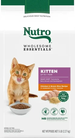 Nutro Wholesome Essentials Chicken & Brown Rice Early Development Kitten Dry Cat Food 5-lb