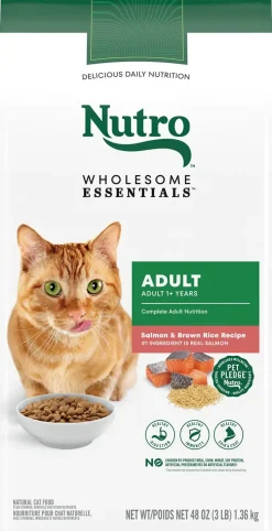 Nutro Wholesome Essentials Salmon & Brown Rice Adult Dry Cat Food 3-lb