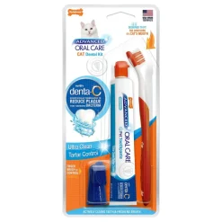 Nylabone Advanced Oral Care Cat Dental Kit Original 2.5-oz 3 Count