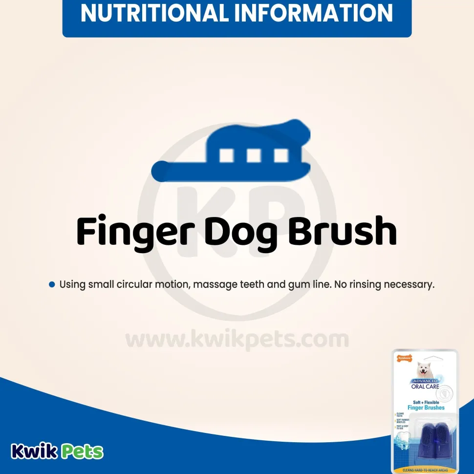 Nylabone Advanced Oral Care Dog Finger Brush 2 Count