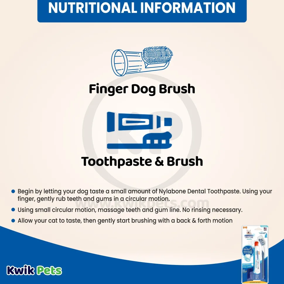 Nylabone Advanced Oral Care Dog Dental Kit Original 2.5-oz 3 Count