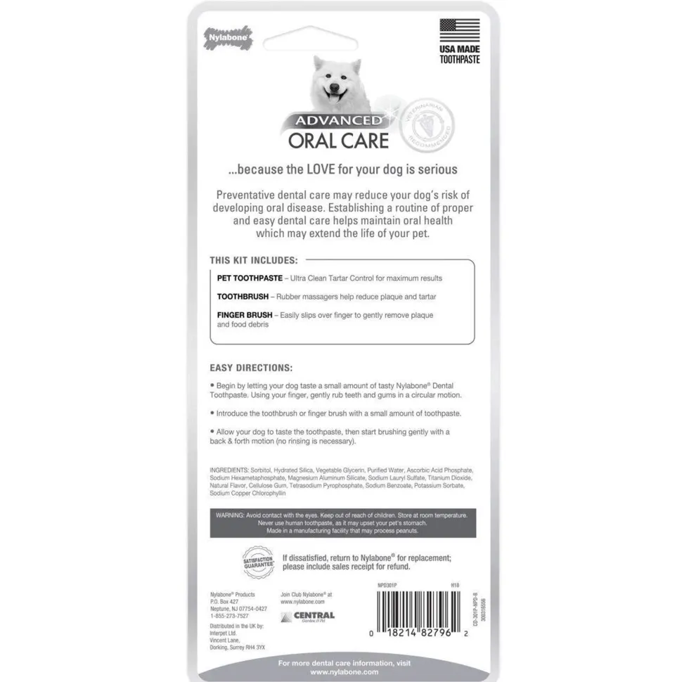 Nylabone Advanced Oral Care Dog Dental Kit Original 2.5-oz 3 Count