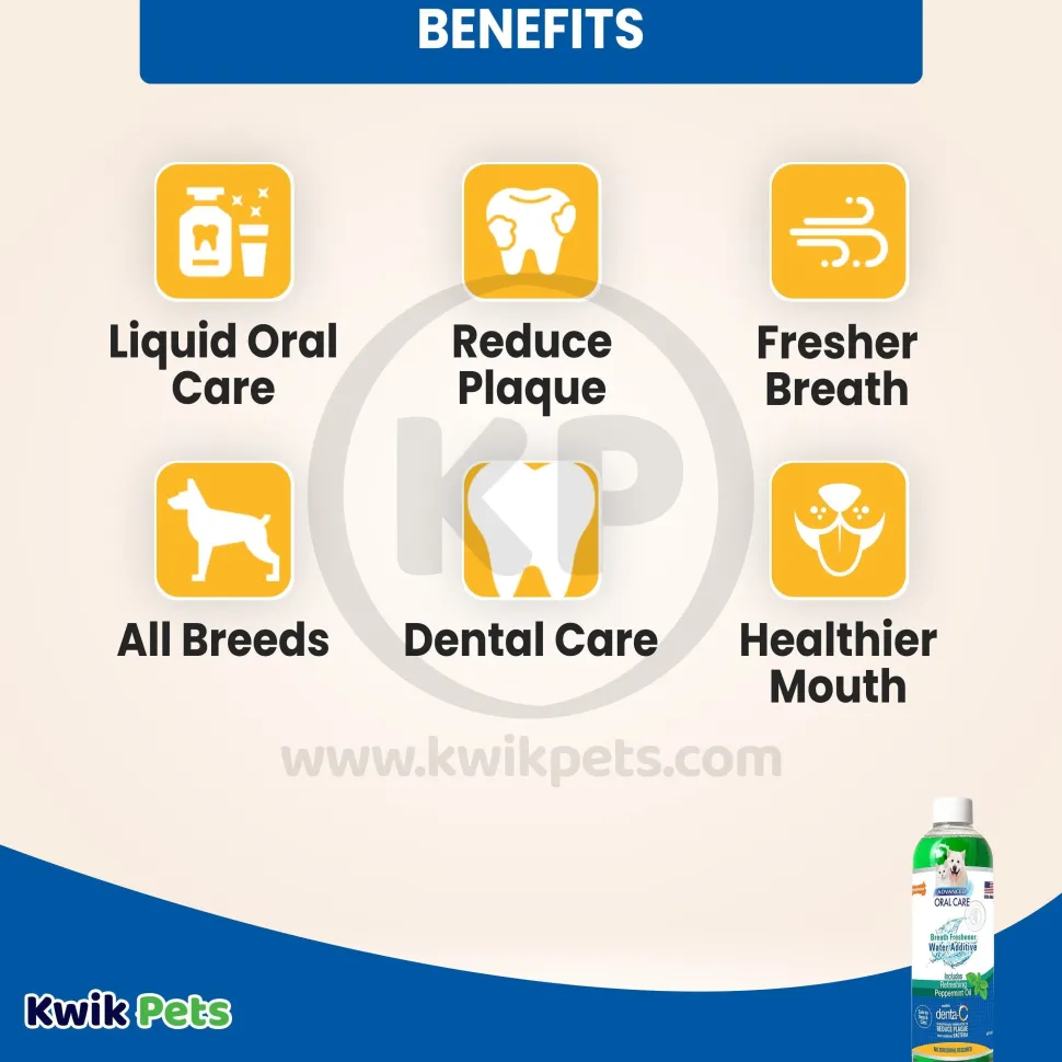 Nylabone Advanced Oral Care Dog & Cat Breath Freshener Peppermint 16-oz