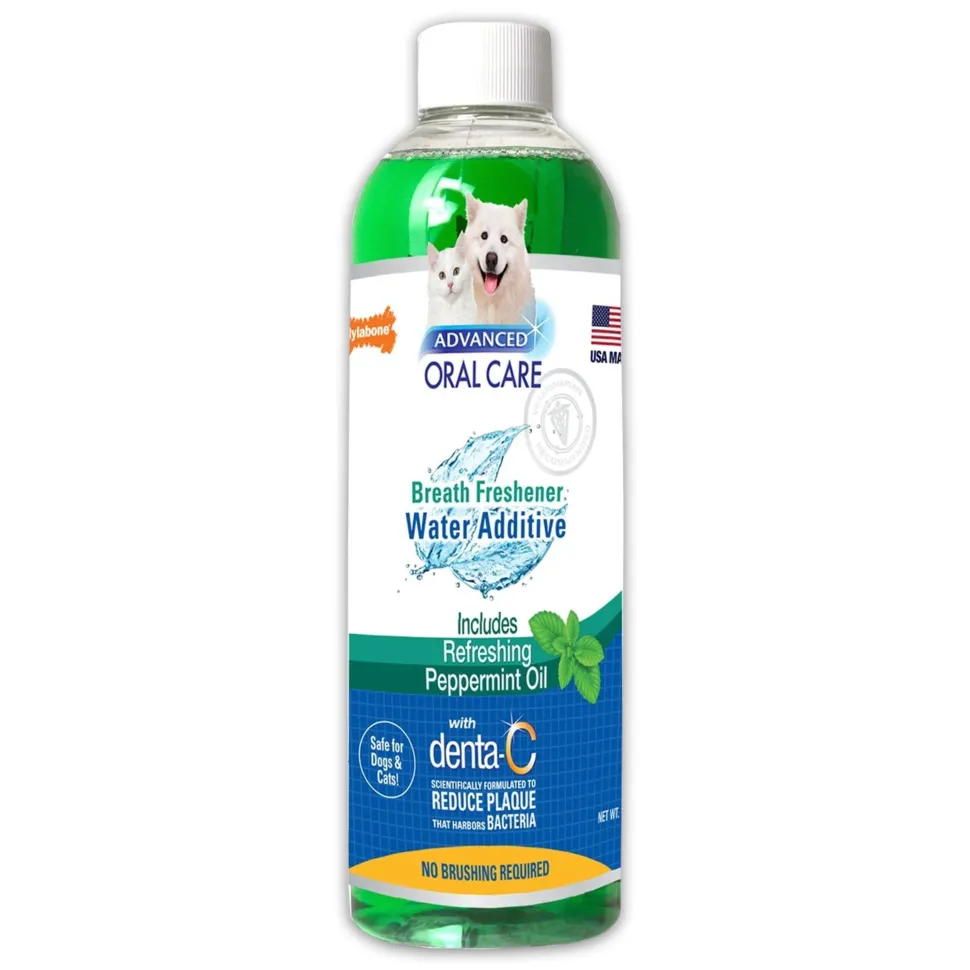 Nylabone Advanced Oral Care Dog & Cat Breath Freshener Peppermint 16-oz