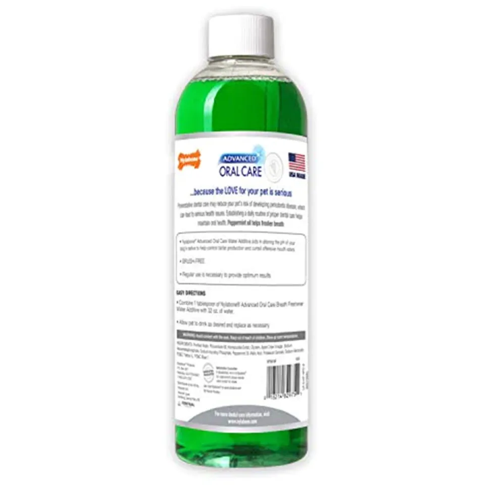 Nylabone Advanced Oral Care Dog & Cat Breath Freshener Peppermint 16-oz