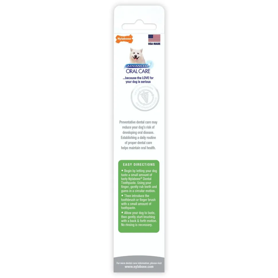 Nylabone Advanced Oral Care Natural Dog Toothpaste Peanut Butter 2.5-oz