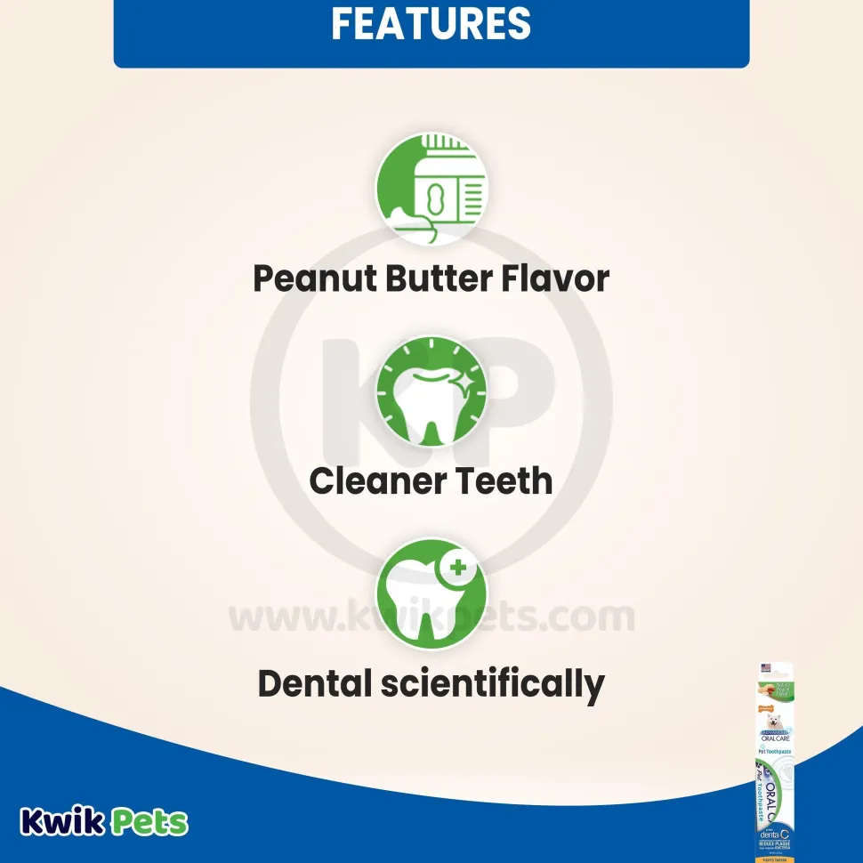 Nylabone Advanced Oral Care Natural Dog Toothpaste Peanut Butter 2.5-oz