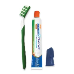 Nylabone Advanced Oral Care Natural Dog Dental Kit Peanut Butter 3 Count 2.5-oz