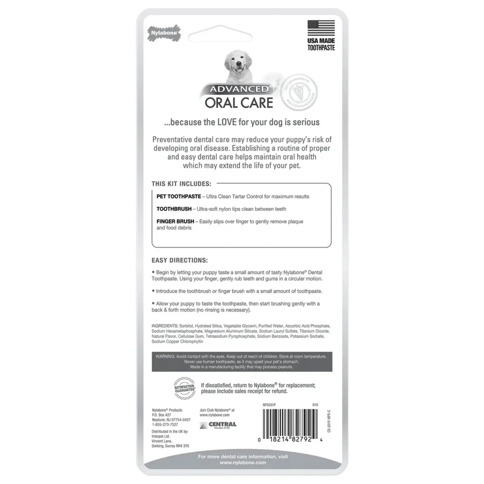 Nylabone Advanced Oral Care Puppy Dental Kit Original 2.5-oz 3 Count