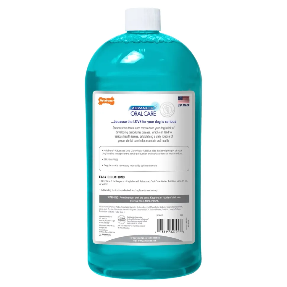 Nylabone Advanced Oral Care Water Additive for Dogs Original 32-oz