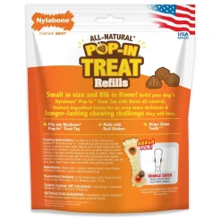 Nylabone All-Natural Pop-In Dog Treat Refills Chicken 30 Count 5.2-oz