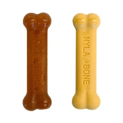 Nylabone Classic Puppy Chew Chicken & Peanut Butter Flavor Durable Dog Toy XS/Petite - Up To 15 lbs 2 Count