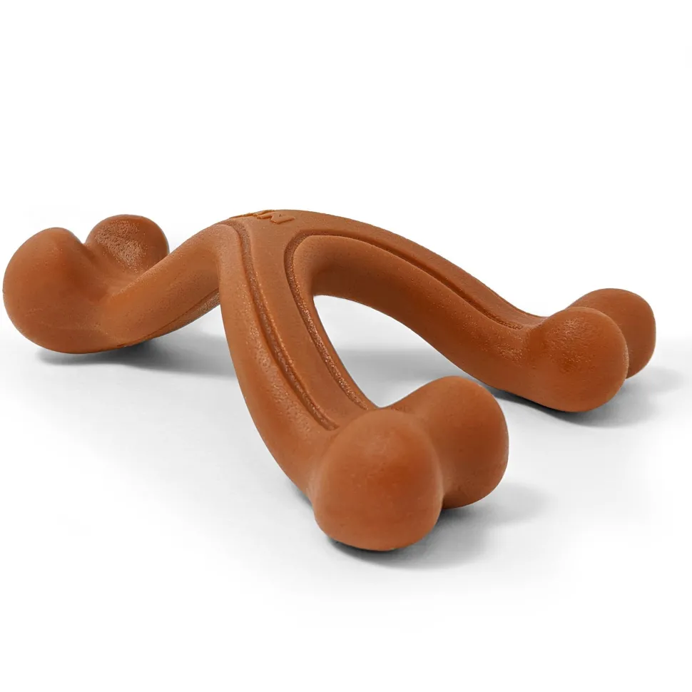 Nylabone Ergonomic Hold & Chew Wishbone Power Chew Durable Dog Toy Bison Large/Giant - Up To 50 lbs