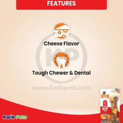 Nylabone Flavor Frenzy Power Chew Durable Dog Toy Philly Cheesesteak XL/Souper - 50+ lbs