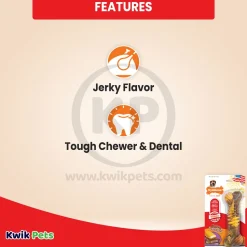 Nylabone Flavor Frenzy Power Chew Durable Dog Toy Philly Cheesesteak Medium/Wolf - Up To 35 lbs