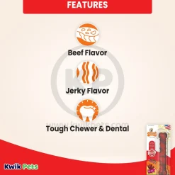 Nylabone Flavor Frenzy Power Chew Durable Dog Toy Beef Jerky Large/Giant - Up To 50 lbs