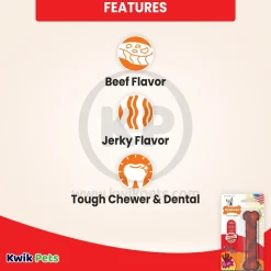 Nylabone Flavor Frenzy Power Chew Durable Dog Toy Beef Jerky Small/Regular - Up To 25 Ibs