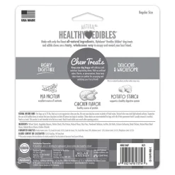 Nylabone Healthy Edibles All-Natural Long Lasting Dog Chew Treats Chicken Small/Regular - Up To 25 Ibs 3 Count