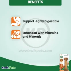 Nylabone Healthy Edibles All-Natural Long Lasting Chew Treats Bacon Medium/Wolf - Up To 35 lbs 1 Count