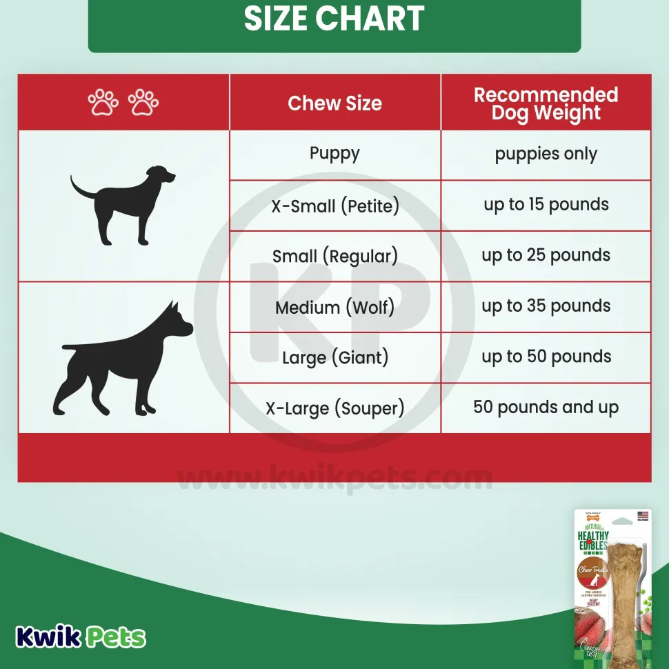 Nylabone Healthy Edibles All-Natural Long Lasting Dog Chew Treats Roast Beef XL/Souper - 50+ lbs 1 Count