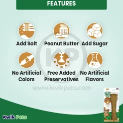 Nylabone Healthy Edibles All-Natural Long Lasting Peanut Butter Dog Chew Treats XL/Souper - 50+ lbs