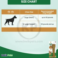 Nylabone Healthy Edibles All-Natural Long Lasting Peanut Butter Dog Chew Treats XL/Souper - 50+ lbs