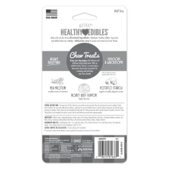 Nylabone Healthy Edibles All-Natural Long Lasting Dog Chew Treats Roast Beef Wolf - Up To 35 lbs 2 Count