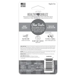 Nylabone Healthy Edibles All-Natural Long Lasting Dog Chew Treats Roast Beef Small/Regular - Up To 25 Ibs 2 Count