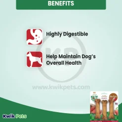 Nylabone Healthy Edibles All-Natural Long Lasting Dog Chew Treats Roast Beef Small/Regular - Up To 25 Ibs 3 Count