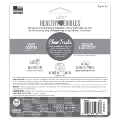 Nylabone Healthy Edibles All-Natural Long Lasting Dog Chew Treats Roast Beef Small/Regular - Up To 25 Ibs 3 Count