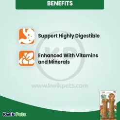 Nylabone Healthy Edibles All-Natural Long Lasting Chew Treats Bacon Medium/Wolf - Up To 35 lbs 2 Count