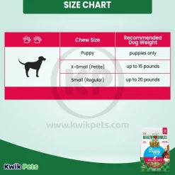 Nylabone Healthy Edibles Animal-Shaped Puppy Chew Treats Lamb & Apple Small/Regular - Up To 25 Ibs 12 Count