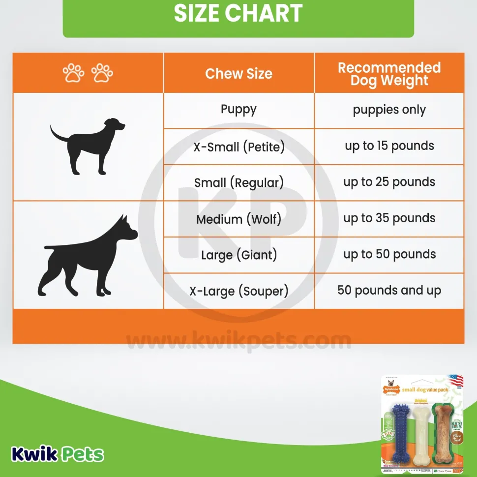 Nylabone Healthy Edibles & Flexi Chew Value Pack Chicken & Bacon XS/Petite - Up To 15 lbs 3 Count