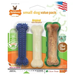 Nylabone Healthy Edibles & Flexi Chew Value Pack Chicken & Bacon XS/Petite - Up To 15 lbs 3 Count