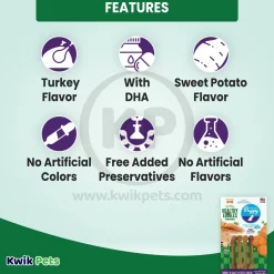 Nylabone Healthy Edibles Puppy Chew Treats Turkey & Sweet Potato XS/Petite - Up To 15 lbs 4 Count