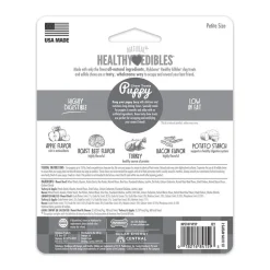 Nylabone Healthy Edibles Puppy Natural Long Lasting Variety Dog Chew Treats Roast Beef, Turkey & Apple, Bacon XS/Petite - Up To 15 lbs 3 Count