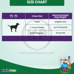 Nylabone Healthy Edibles Puppy Chew Treats Turkey & Sweet Potato XS/Petite - Up To 15 lbs 16 Count