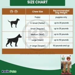 Nylabone Healthy Edibles Wild Natural Long Lasting Dog Chew Treats Bison Medium/Wolf - Up To 35 lbs 2 Count