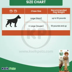 Nylabone Healthy Edibles Wild Natural Long Lasting Dog Chew Treats Venison Large/Giant - Up To 50 lbs