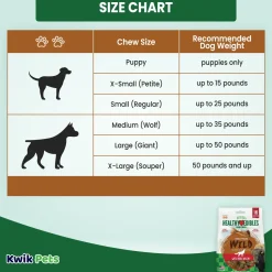 Nylabone Healthy Edibles Wild Natural Long Lasting Dog Chew Treats Bison Small/Regular - Up To 25 lbs 16 Count