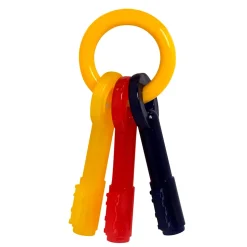 Nylabone Just for Puppies Teething Chew Toy Keys Bacon Medium/Wolf - Up To 35 lbs