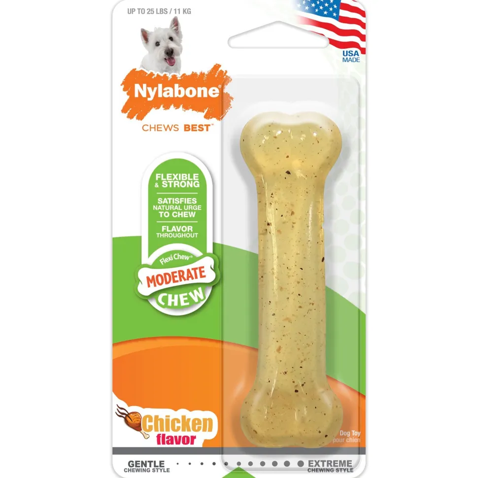 Nylabone Moderate Chew Dog Toy Chicken Small/Regular - Up To 25 lbs