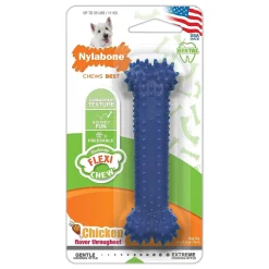 Nylabone Moderate Chew Textured Dog Dental Toy Chicken Small/Regular - Up To 25 lbs