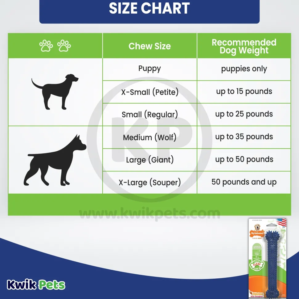 Nylabone Moderate Chew Textured Dog Dental Toy Chicken Large/Giant - Up To 50 lbs