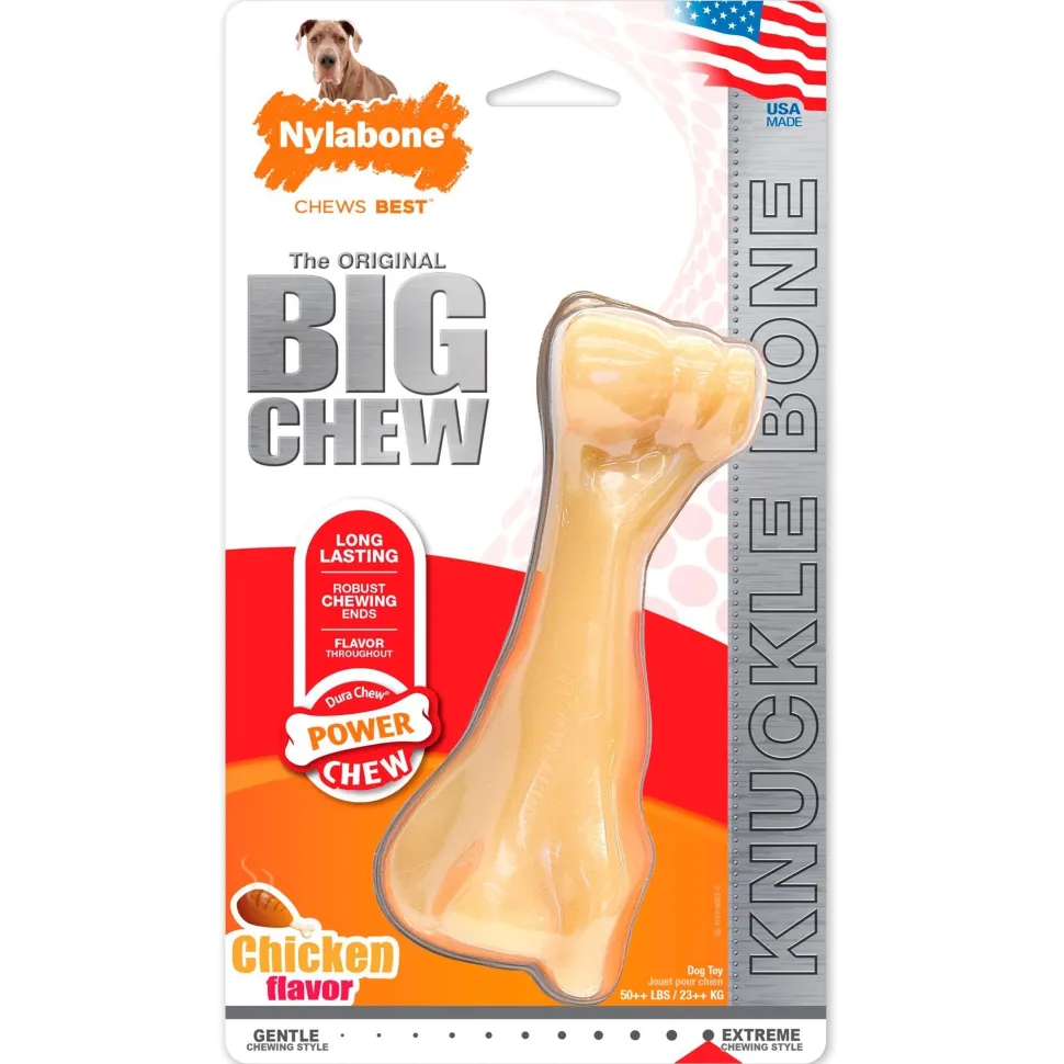 Nylabone Power Chew Big Knuckle Bone Dog Toy Chicken XXL/Monster - 50++ lbs